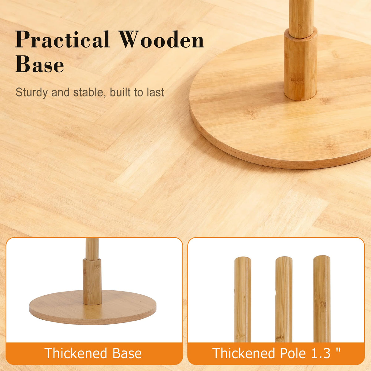 VECELO Coat Rack Freestanding, Entryway Hanger Stand, Umbrella Holder, Hall Tree With Hooks, Floor