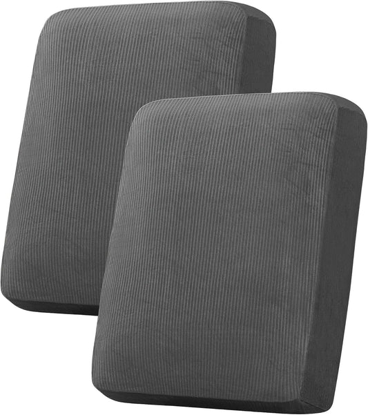 H.VERSAILTEX Velvet Stretch Couch Cushion Cover Plush Cushion Slipcover for Chair Loveseat Sofa