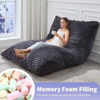 Hobestluk 3 in 1 Bean Bag Chair Giant Bean Bag Chairs Convertible Bean Bag Floor Cushion with