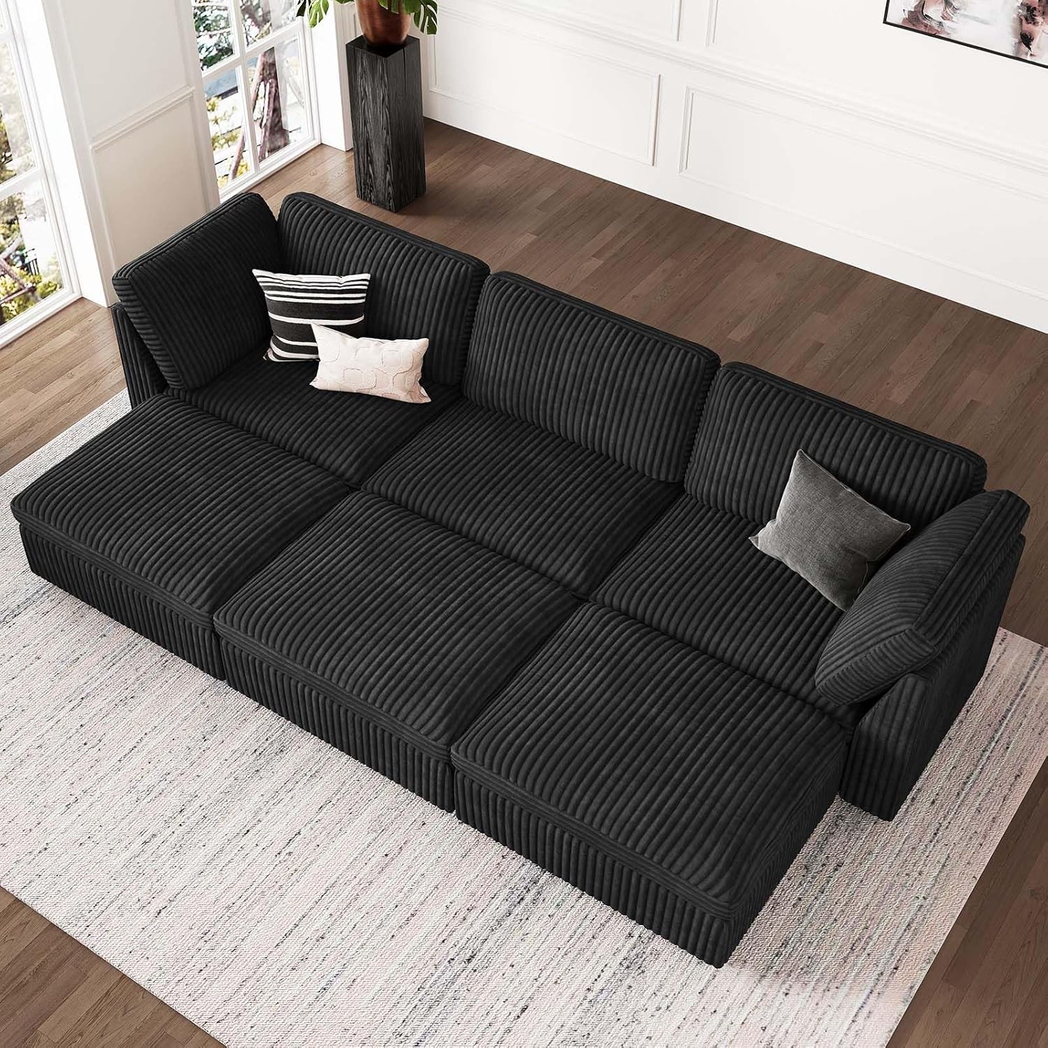 Belffin Modular Sectional Sofa with Sleeper Sofa, Oversized Cloud Couch with Extra Deep Seat
