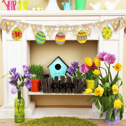 80PCS Wooden Easter Ornaments to Paint, 10 Styles DIY Blank Unfinished Wood Cutouts Ornament for