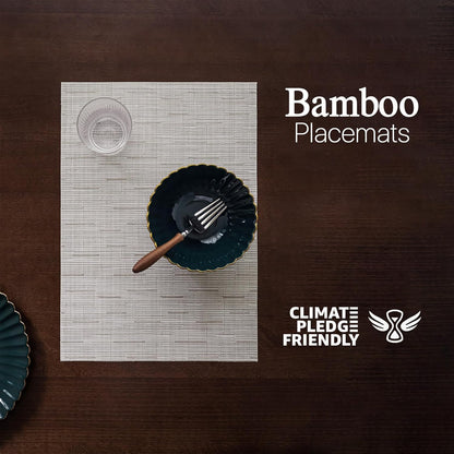 LEXMORE Placemats Set of 8 Vinyl/Plastic Woven Place Mats for Kitchen Table Indoor/Outdoor Washable
