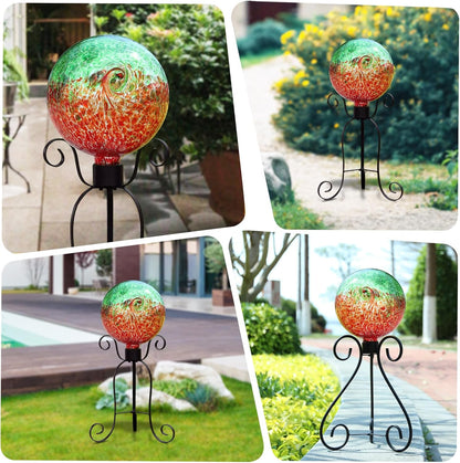 VCUTEKA Gazing Ball, Glass Gazing Balls Sphere for Garden Lawn Outdoor Ornament Yard Decorative