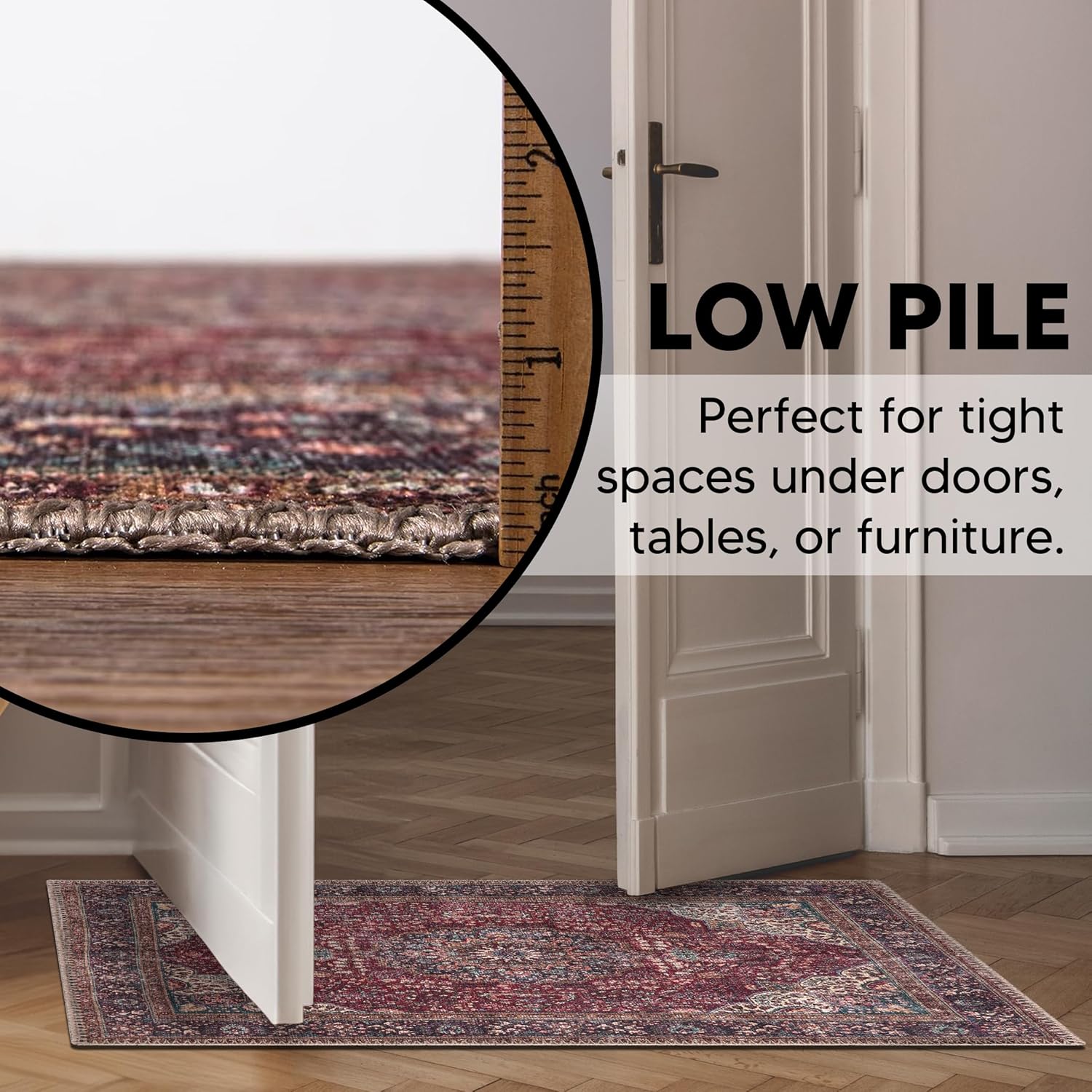 Keen Home Design 2x3 Rug - Machine Washable Entry Rug with Non-Slip Backing, Ideal for Enteryway