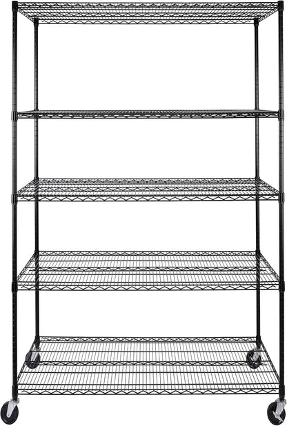 Seville Classics UltraDurable Heavy Duty NSF Solid Steel Wire Rack Storage Unit, Organizer for