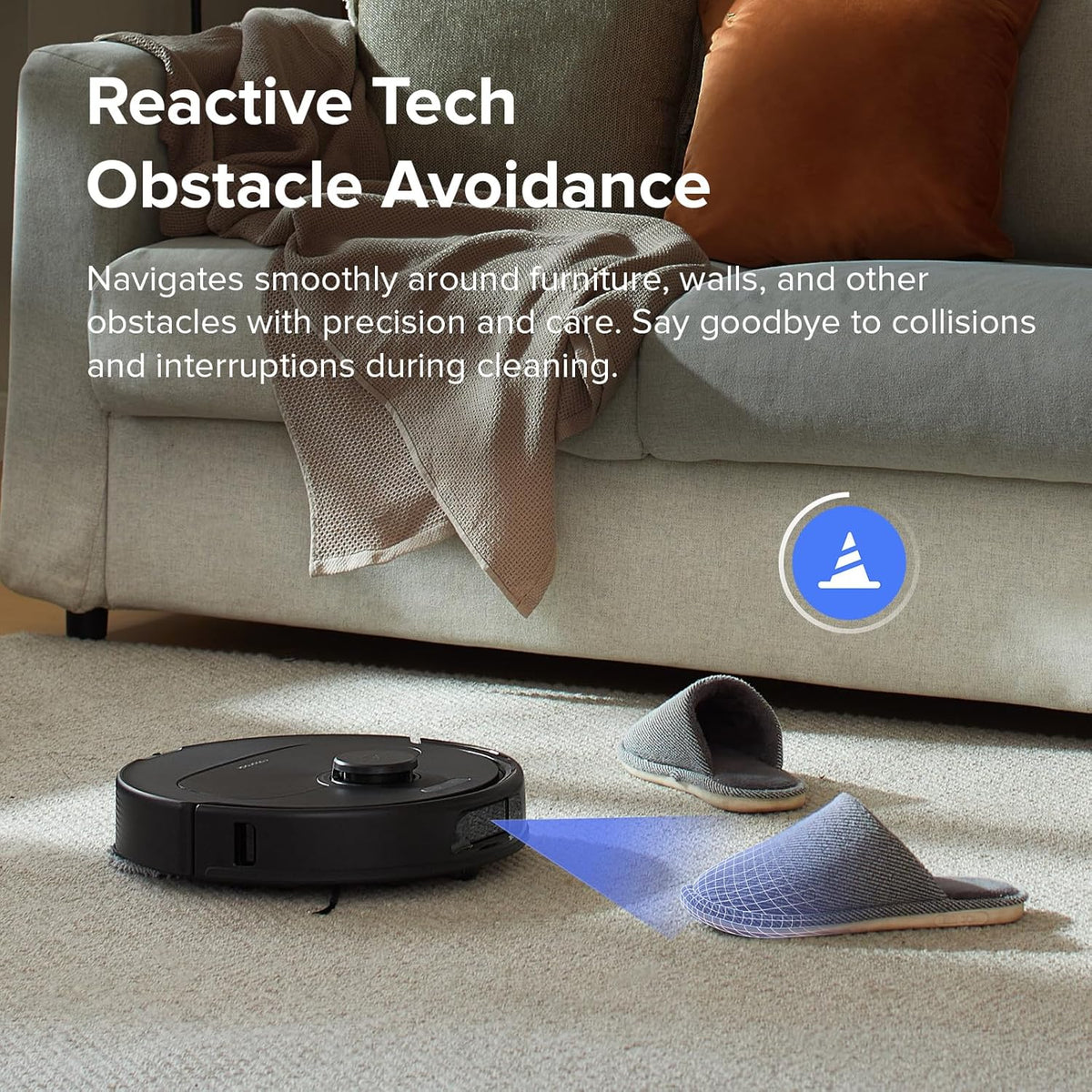roborock Qrevo S Robot Vacuum and Mop, Self-Drying, Auto Mop Washing, 7000Pa Suction, Self-Emptying
