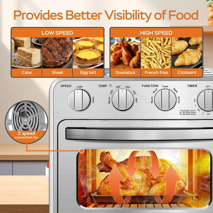 Air Fryer, Geek Chef Convection Air Fryer Toaster Oven, 4 Slice Toaster Airfryer Countertop Ovens