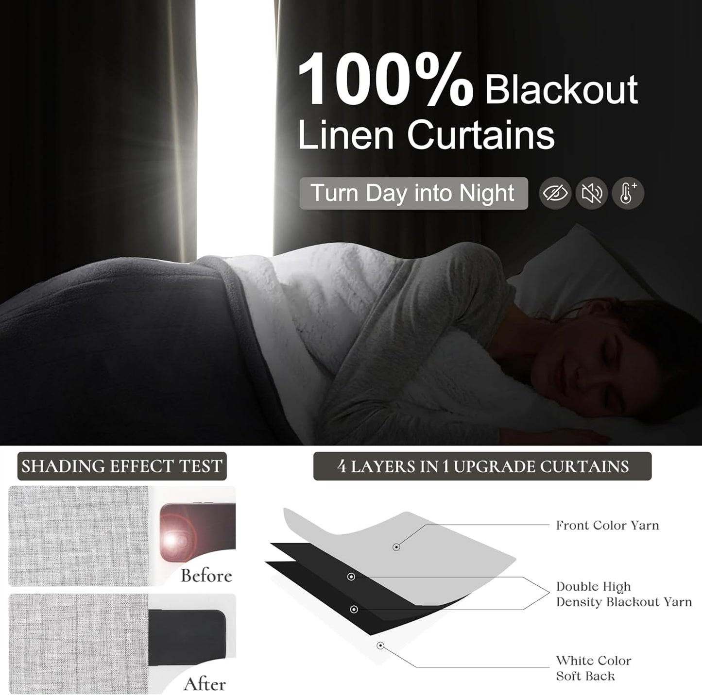 Pinch Pleated Light Grey Floor to Ceiling Curtains 102 Inch Long for Sliding Glass Door 2 Panels