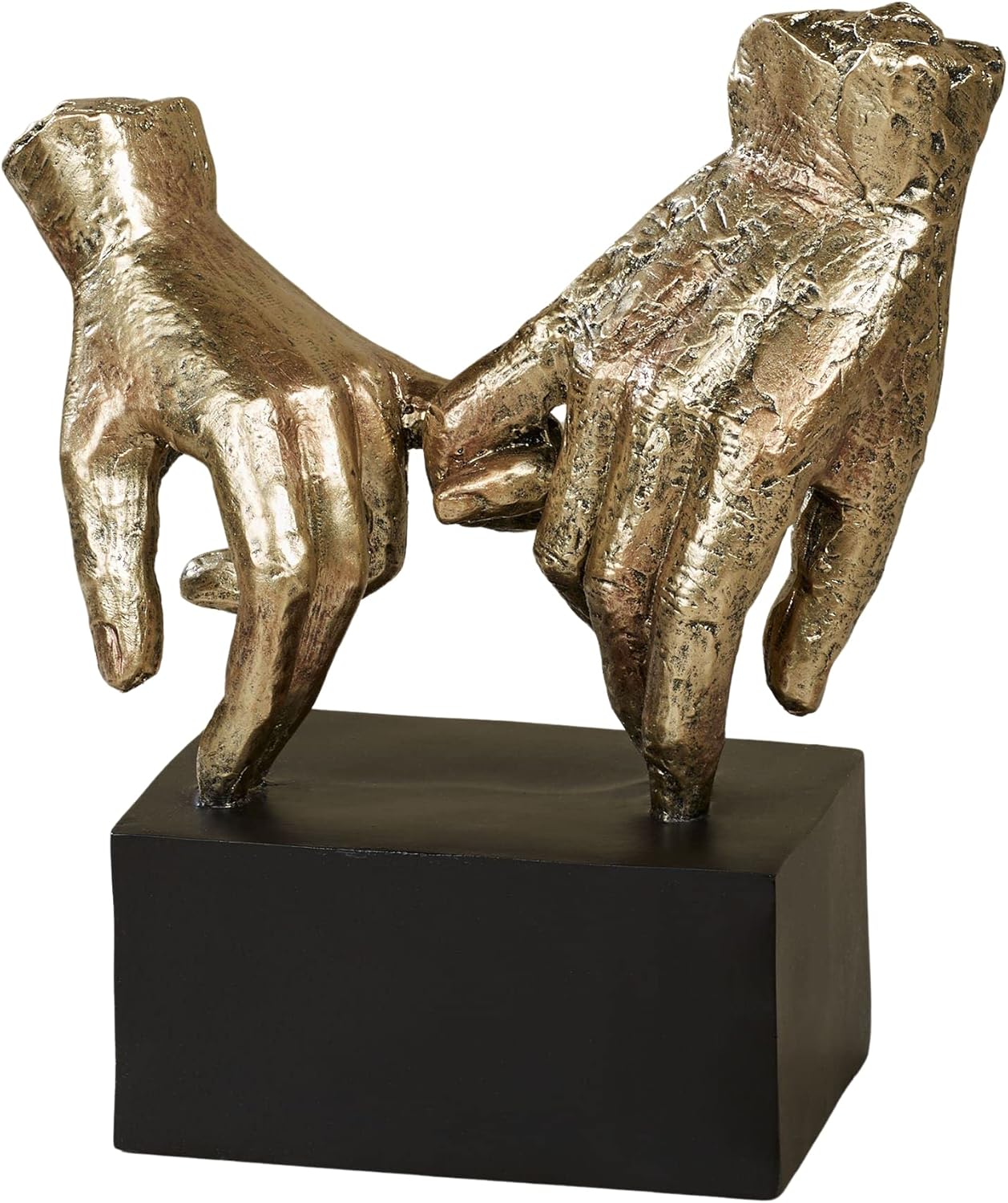 Touch of Class Lingering Hold Hands Table Sculpture Gold - Pinky Promise Statues - Desk Statue for