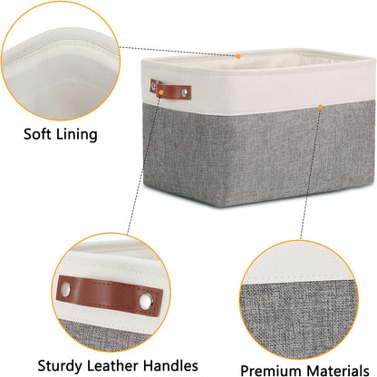 DULLEMELO Storage Baskets for Organizing, Rectangular Fabric Storage Bins Collapsible, Perfect for
