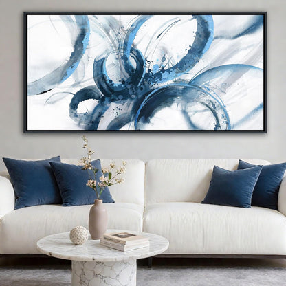 AJAZIKO Blue Wall Art Large Pictures for Living Room Abstract Wall Decor Wall Decoration Print