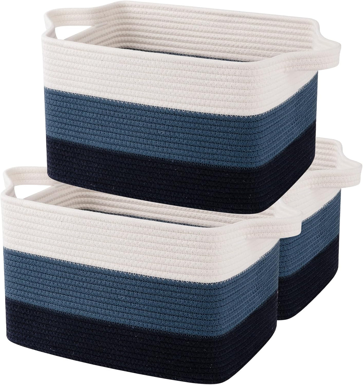 OIAHOMY Storage Basket, Woven Baskets for Storage, Cotton Rope Basket for toys,Towel Baskets for