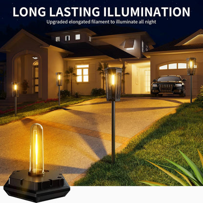 KINKAI Solar Pathway Lights Outdoor - 6 Pack Solar Garden Lights Driveway Light Landscape Lighting