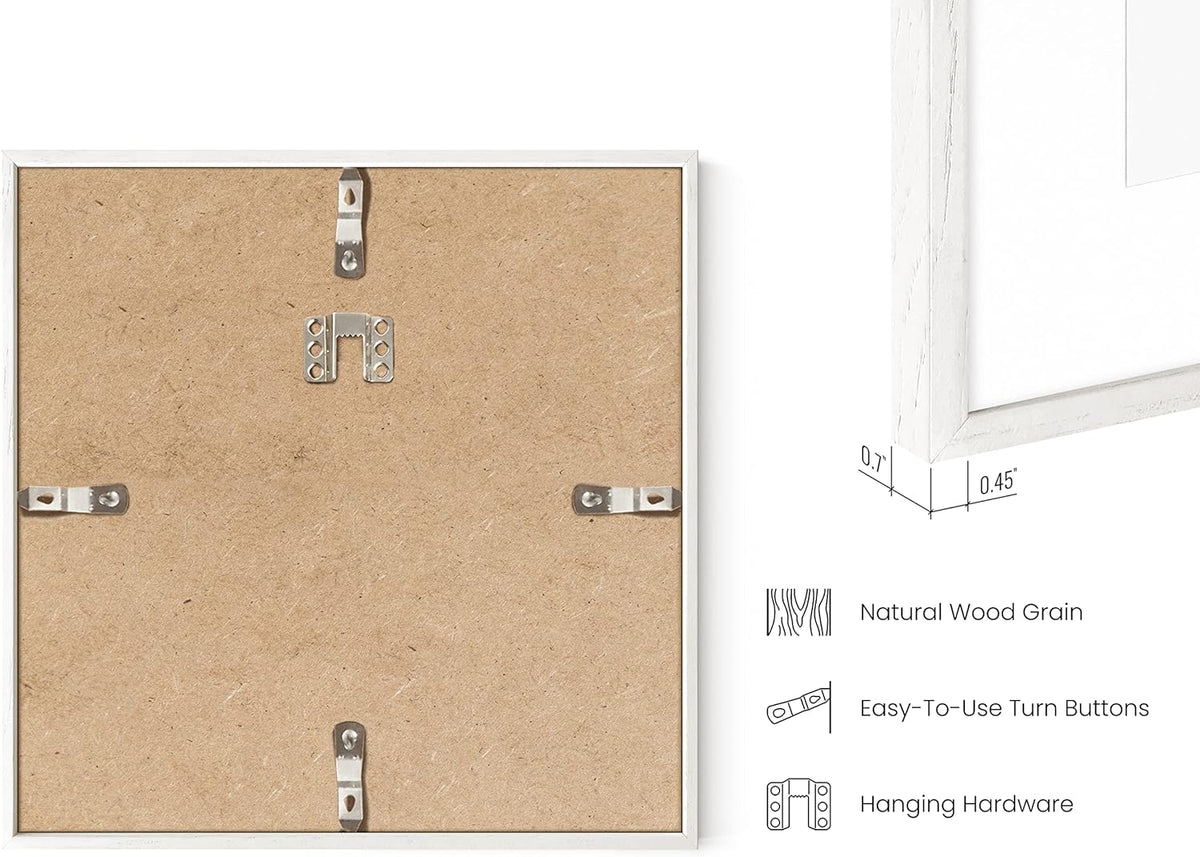 HAUS AND HUES White Square Frame Set of 1-10x10