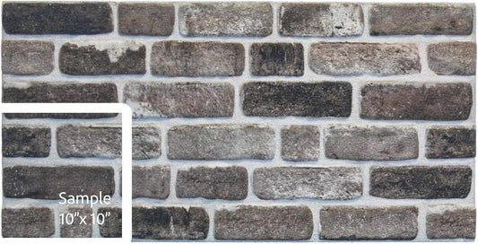 Dundee Deco 3D Wall Panels Faux Brick - Cladding Grey Black Stone Look Wall Paneling, Styrofoam