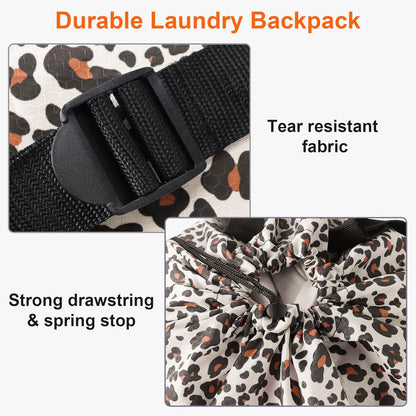 Laundry Bag Backpack Durable Laundry Bag with Shoulder Straps and Mesh Pockets Portable Laundry