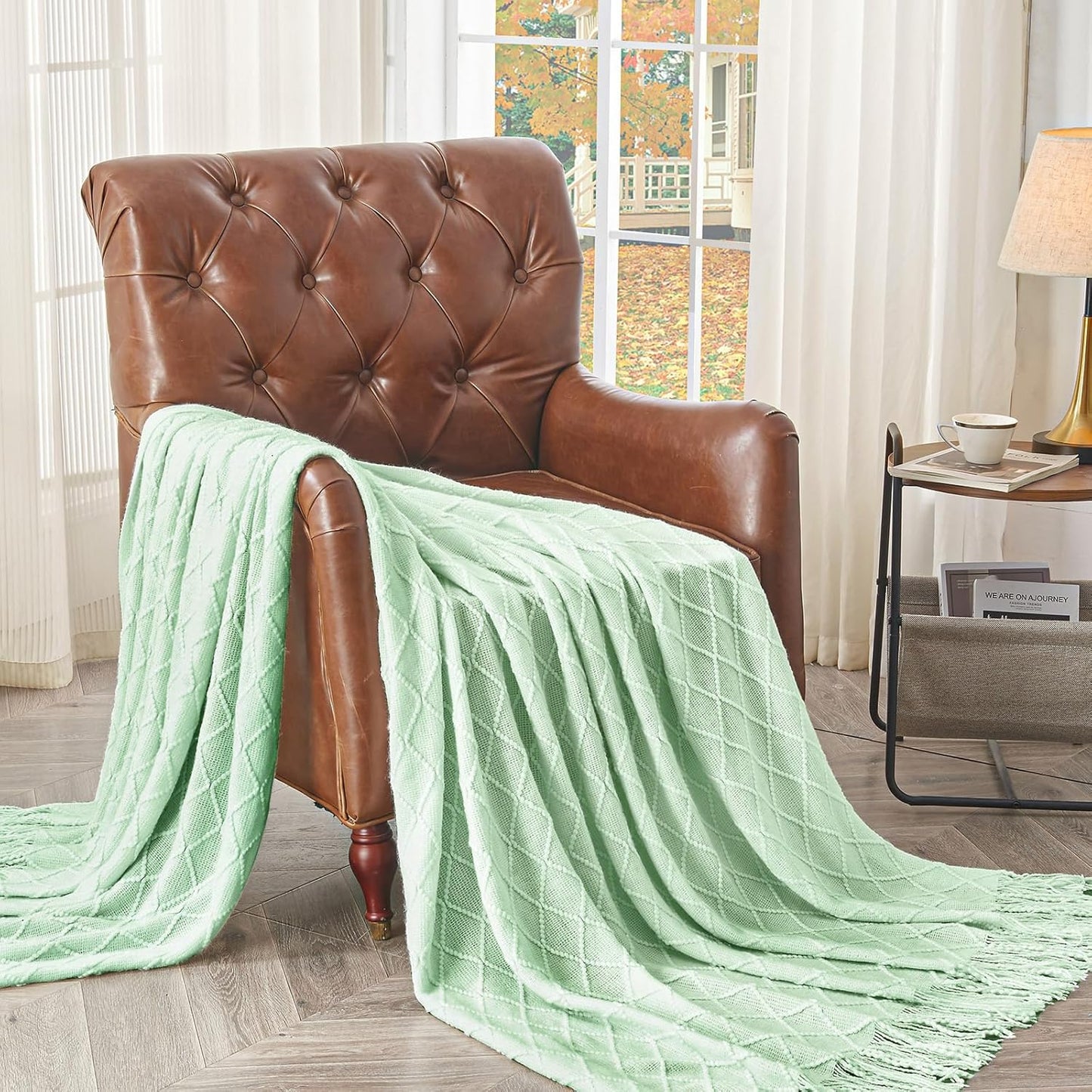inhand Knitted Throw Blanket for Couch and Bed, Soft Living Room Home Decor Knitted Blanket with