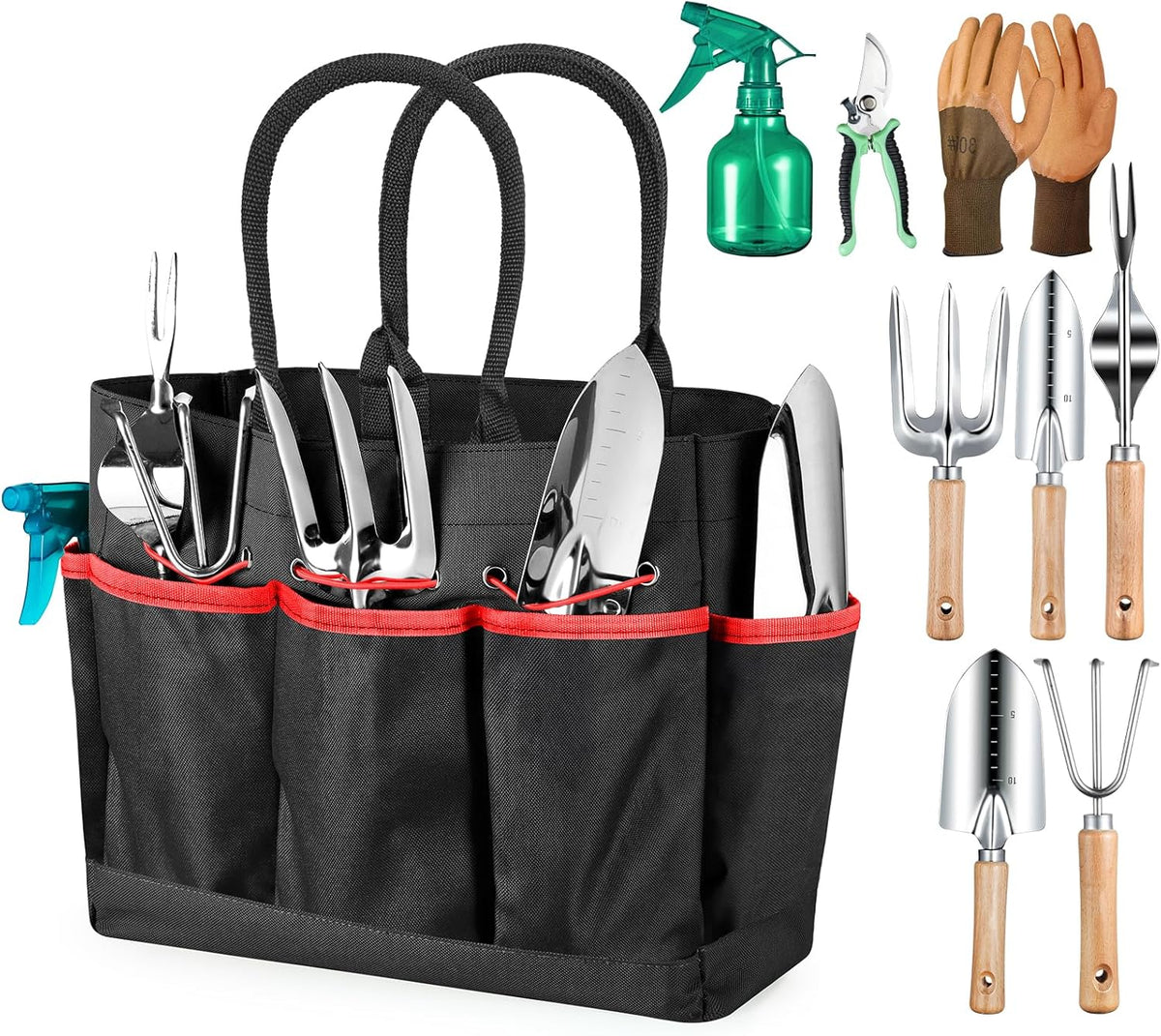 Garden Tools 9-Piece Heavy Duty Gardening Hand Tools with Fashion and Durable Garden Tools