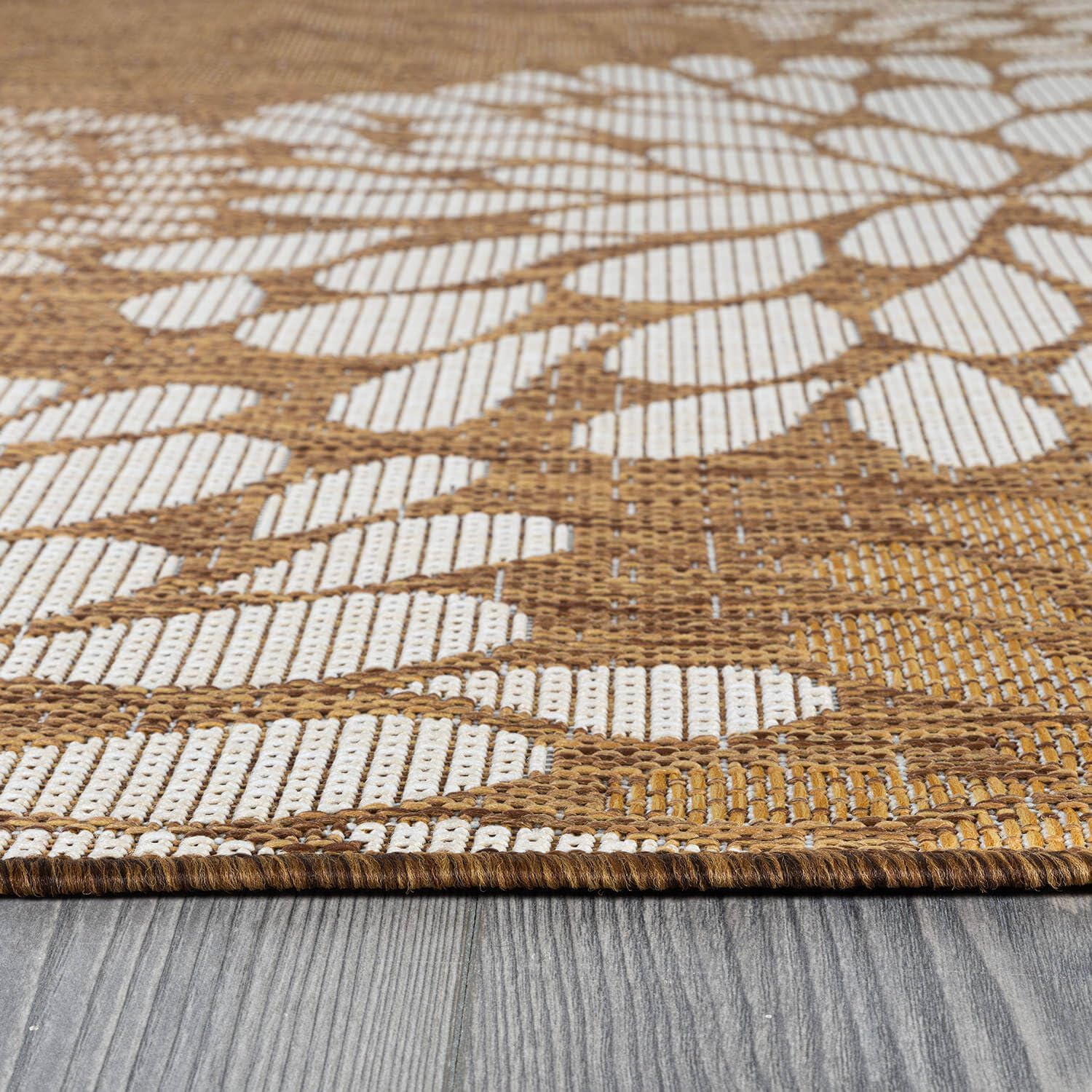 Beverly Rug Outdoor Rug 6x9 Modern Exotic Tropical Leaf Area Rugs for Indoor and Outdoor Patio Deck