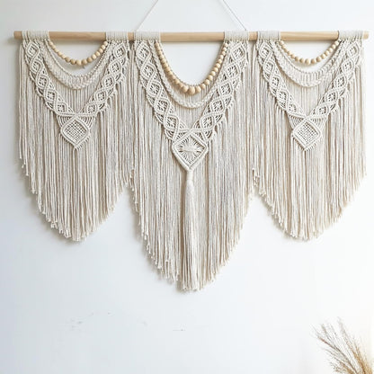 guzhiou large macrame wall hanging - Boho Tapestry Macrame Wall Decor Art- Chic Bohemian Handmade