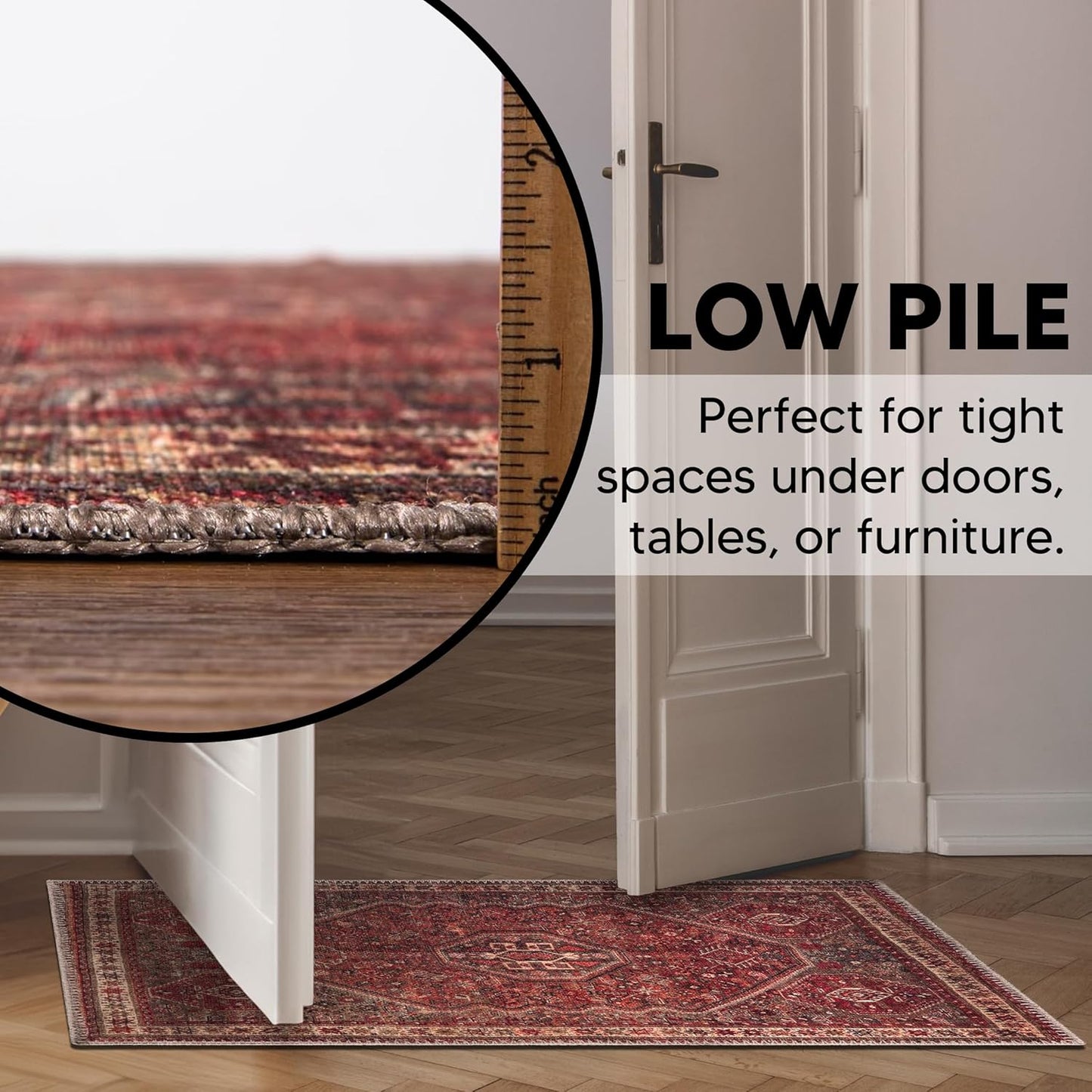 Keen Home Design 2x3 Rug - Machine Washable Entry Rug with Non-Slip Backing, Ideal for Enteryway