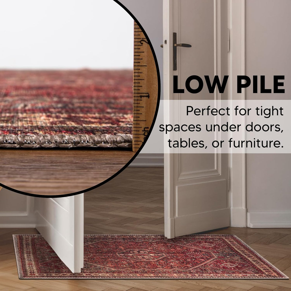 Keen Home Design 2x3 Rug - Machine Washable Entry Rug with Non-Slip Backing, Ideal for Enteryway