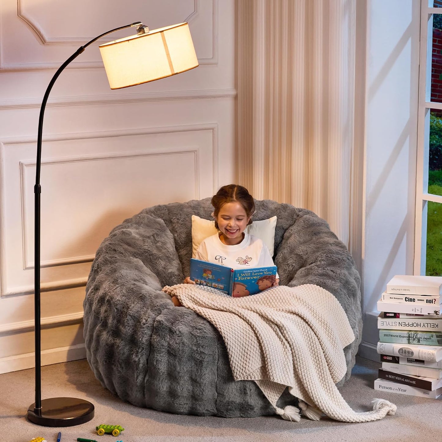 Hobestluk Bean Bag Chair Oversized Bean Bag Chair for Adults Donut-Shaped Large Bean Bag with