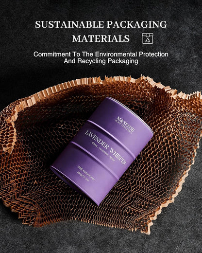 M&SENSE Lilac Blossom Soy Candles for Home Scented, 21.2oz 120 Hour Long Burning Large Aromatherapy