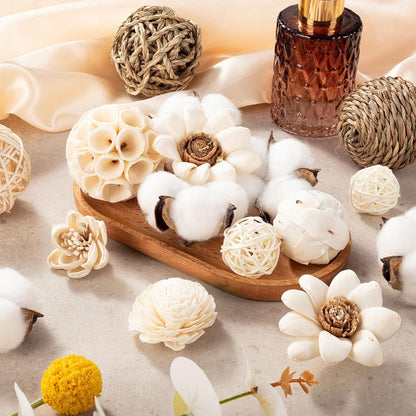 23Pcs Decorative Balls for Potpourri Bowl Filler, Bowl Filler for Table Centerpiece Home Decor