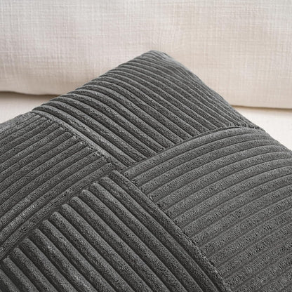 Fancy Homi 2 Packs Dark Gray Decorative Throw Pillow Covers 16x16 Inch for Living Room Couch Bed