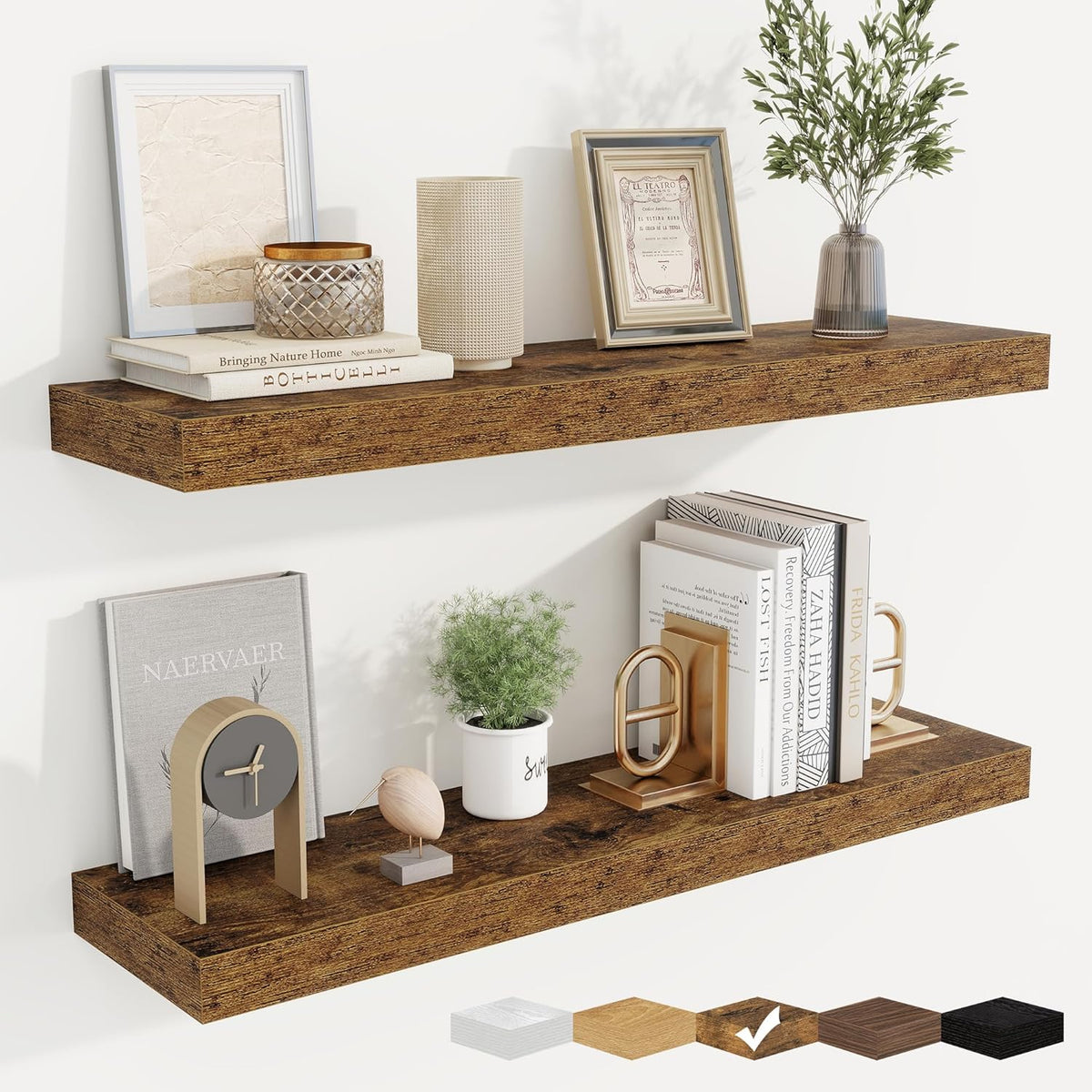 fuqing Floating Shelves for Wall, Bathroom Shelf Wall Mounted for Storage, Shelves with Invisible