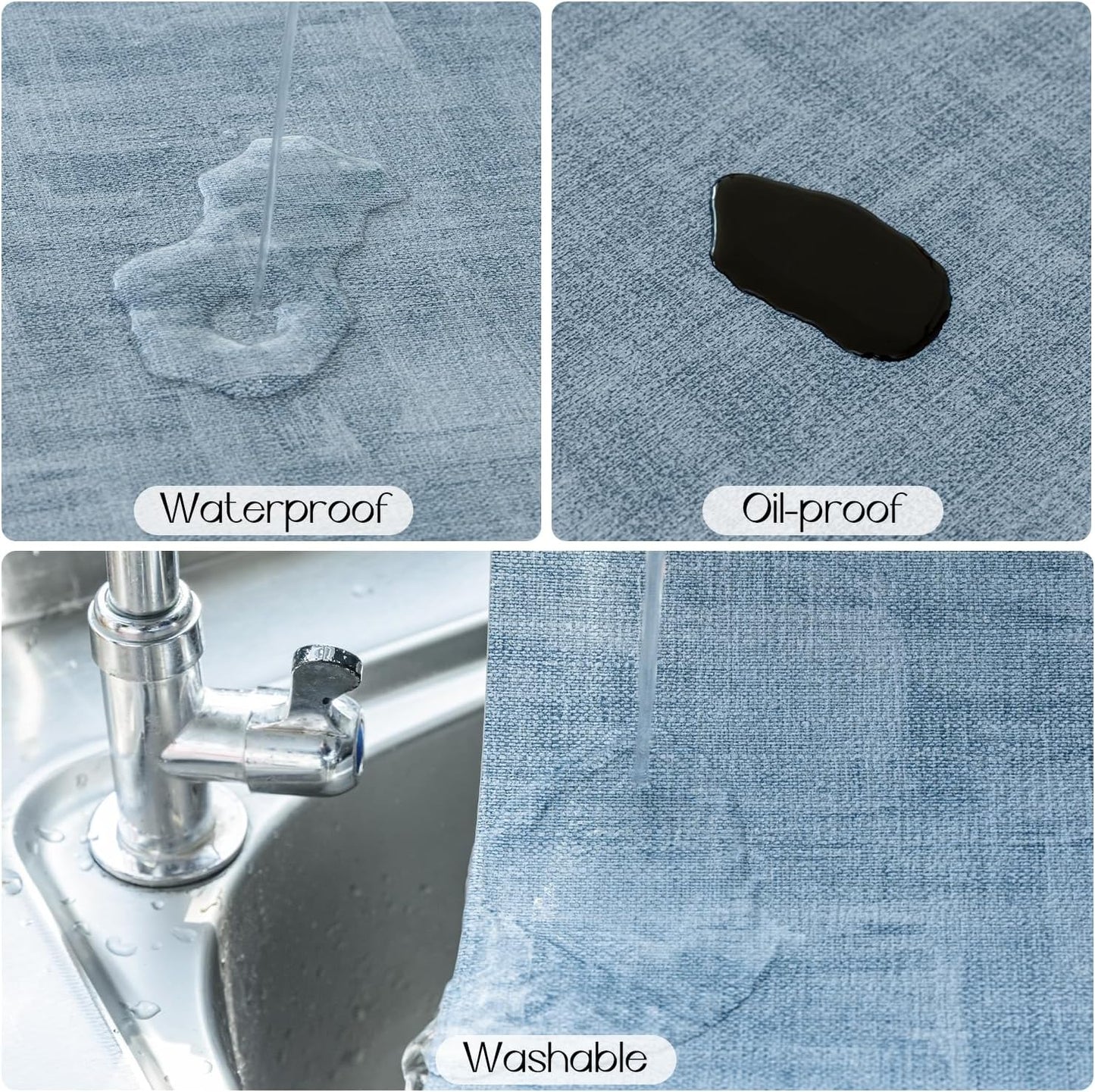 Romanstile Reversible Vinyl Placemats Set of 6, Faux Leather 100% Waterproof Oil-Proof Wipeable