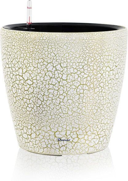 Dexceder 18x17 Self Watering Planter with Wheels Indoor Outdoor, Inner Pot Design, Thickened Large