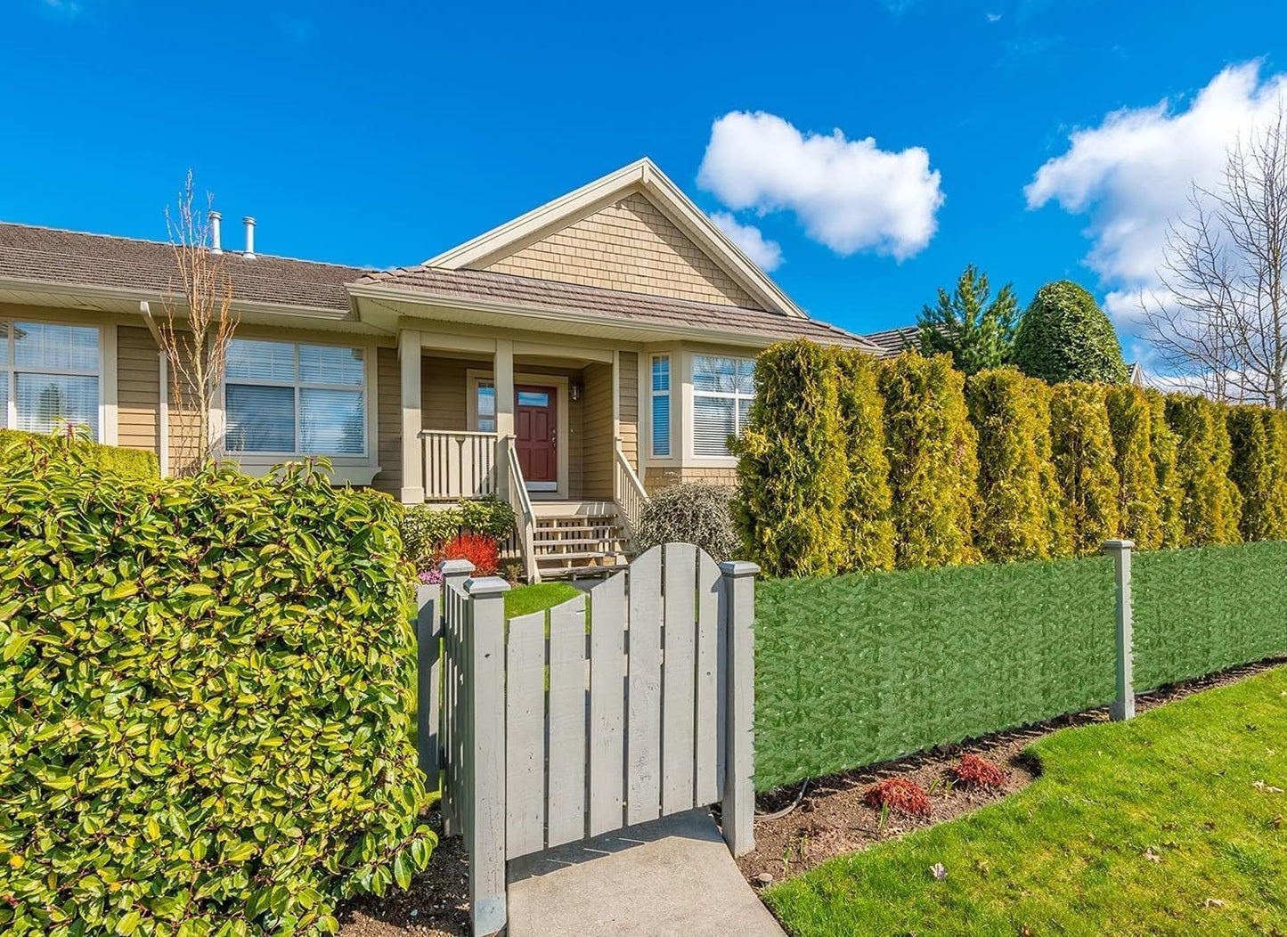 Artificial Ivy Privacy Fence Wall Screen,200x40 in in in UV-Anti Faux Greenery Backdrop Ivy Vine