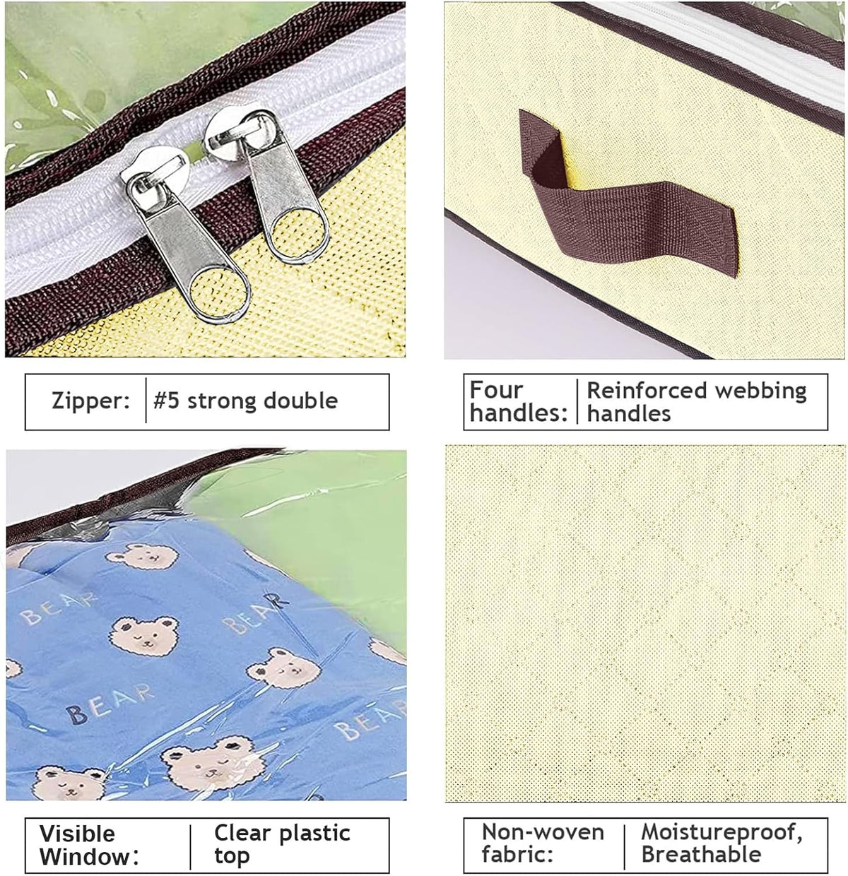 90L Under Bed Storage Containers, Underbed Toy Organizers and Clothing Storage Bags, Closet Storage