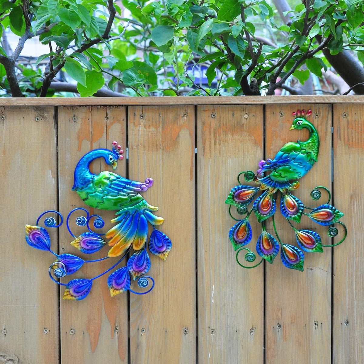 Tuokiuhn Metal Peacock Bird Wall Art Bird Wall Decor Outdoor Wall art Suitable for Outdoor Metal