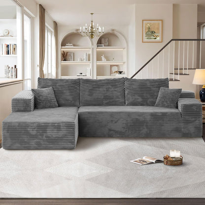 104" Cloudy Sectional L Shaped Couch for Living Room, No Assembly Required, Modular Comfy Sofa with