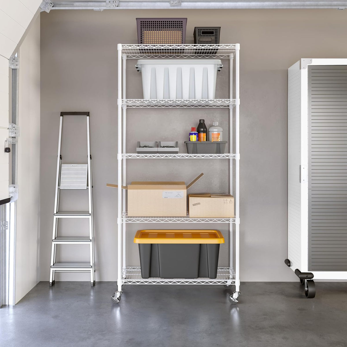 Seville Classics UltraDurable Heavy Duty NSF Solid Steel Wire Rack Storage Unit, Organizer for