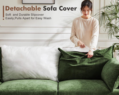 136.4" Oversized Modular Sectional Sleeper Sofa Bed, U Shaped Convertible Couch with Movable