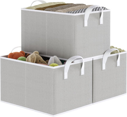 Closet Storage Bins, Fabric Closet Organizers and Storage Basket for Shelves, Collapsible Shelf