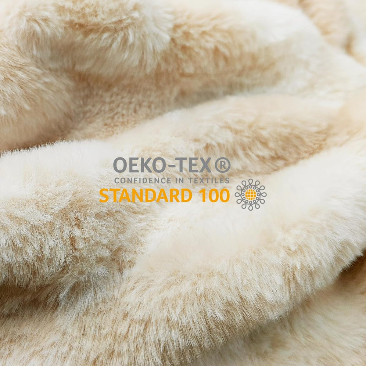 Faux Fur Blanket, Throw Blanket for Couch, Fluffy Blanket with Stretch Ruched Design, Ultra Soft
