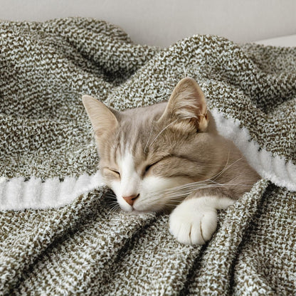 MIULEE Super Soft Throw Blanket for Couch, Olive Green Cozy Fluffy Warm Blankets Lightweight Knit