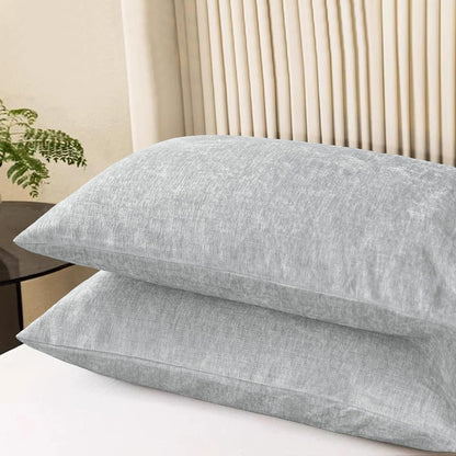 CaliTime Throw Pillow Covers Decorative 20 X 26 Inches Pack of 2 Cozy Chenille Standard Pillow