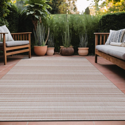 Stripe Outdoor Rug 10x14 Washable Outside Carpet for Indoor Patio Porch Waterproof Easy Cleaning