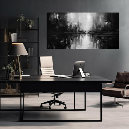 TYTAUPT Abstract Canvas Wall Art For Living Room Black and White Wall Art For Office Bedroom Wall