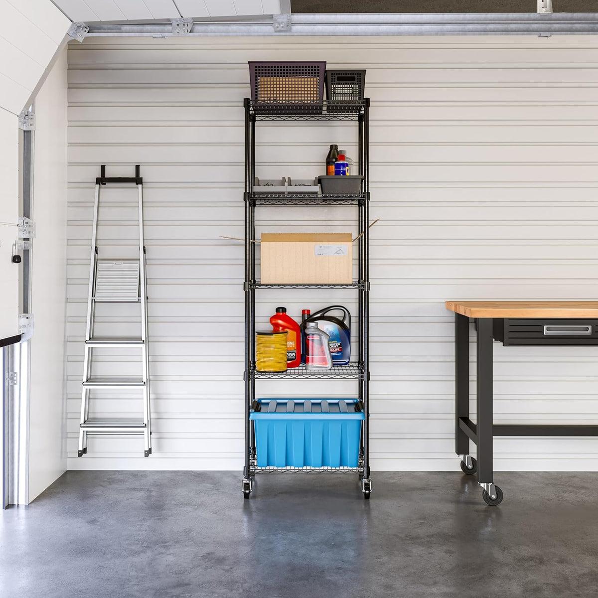 Seville Classics UltraDurable Heavy Duty NSF Solid Steel Wire Rack Storage Unit, Organizer for