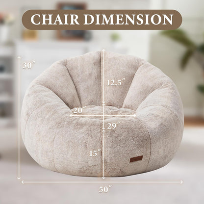 Hobestluk Bean Bag Chairs Large Bean Bag Couch for Adults Stuffed Sofa Chair Comfy Giant Bean Bag