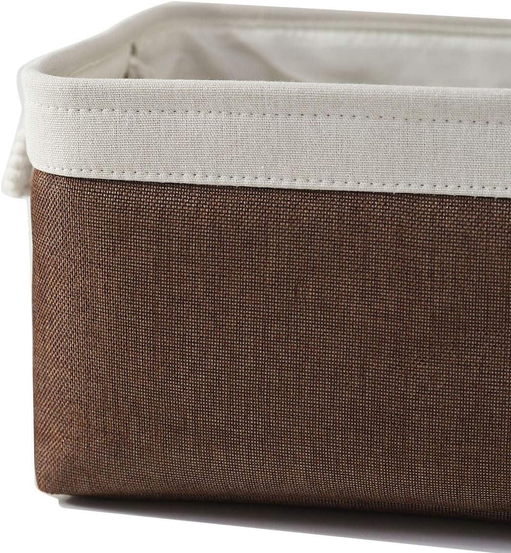 Large Storage Baskets for Shelves, Fabric Baskets for Organizing, Collapsible Storage Bins for