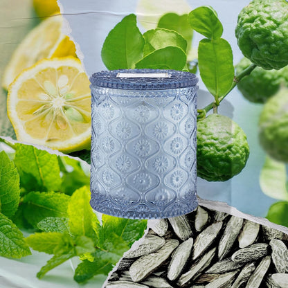 LA JOLIE MUSE Citrus Mint Candle – Yuzu, Mint & Tonka | 6 oz Natural Soy Wax | 40 Hours Clean Burn