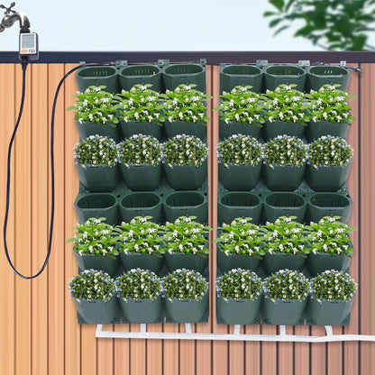Vertical Wall Planter, Self-Watering Vertical Garden Planter Set with 36 Pots, Stackable Planters